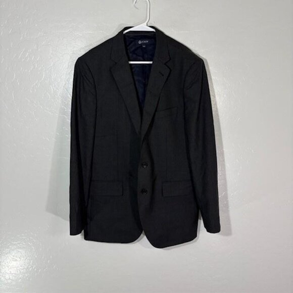 J Crew Blazer Mens 42R Italian Wool Aldridge Jacket Loro Piana 120s Charcoal - Picture 1 of 10